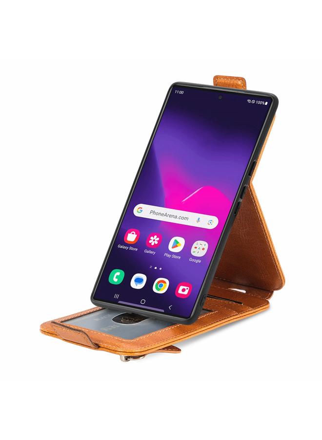 اس-توب جراب لهاتف Samsung Galaxy S24 Ultra 5G، جراب هاتف جلدي بسحاب ومحفظة قلابة عمودية - Image 4