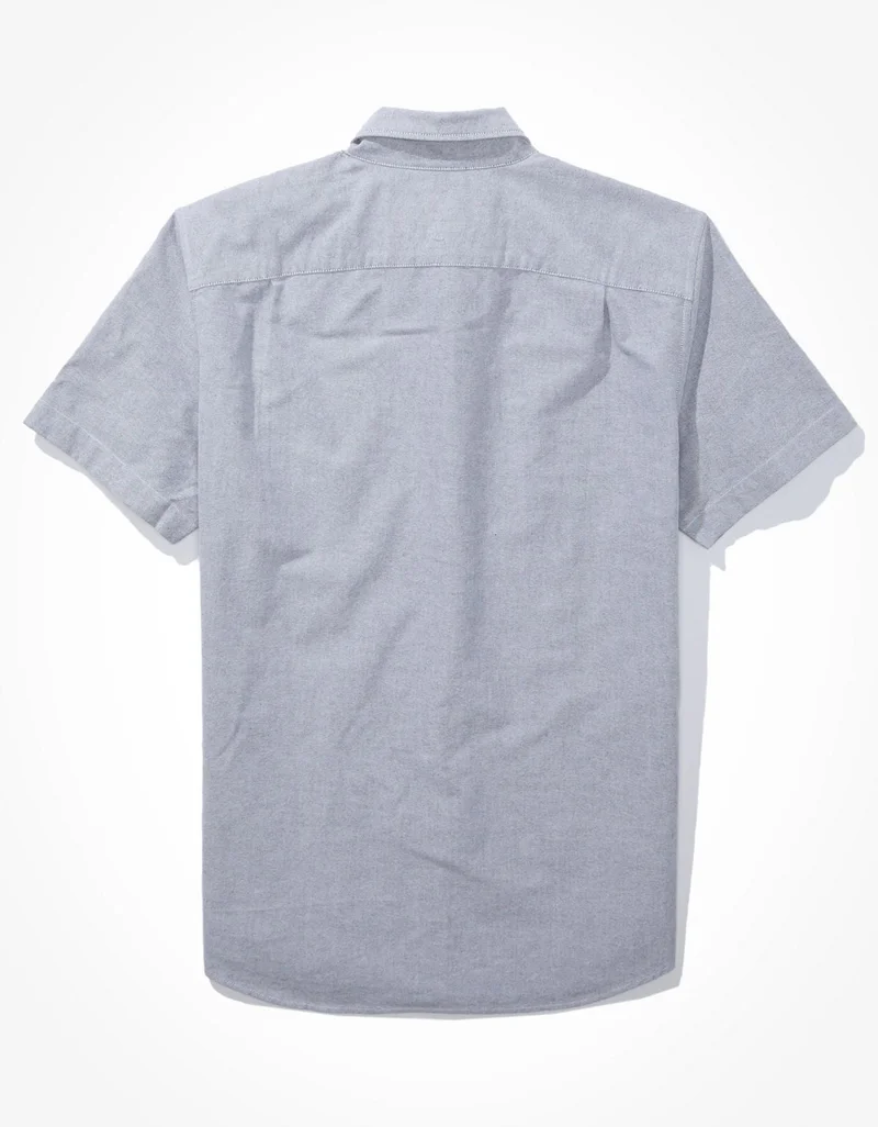 American Eagle AE Classic Fit Oxford Short-Sleeve Button-Up Shirt