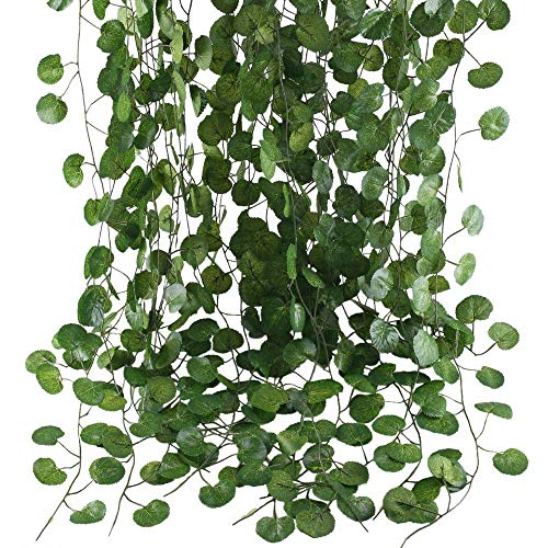 BS AMOR Artificial Leaf Creeper Wall Hanging (Green, 5 Pieces) - Image 2