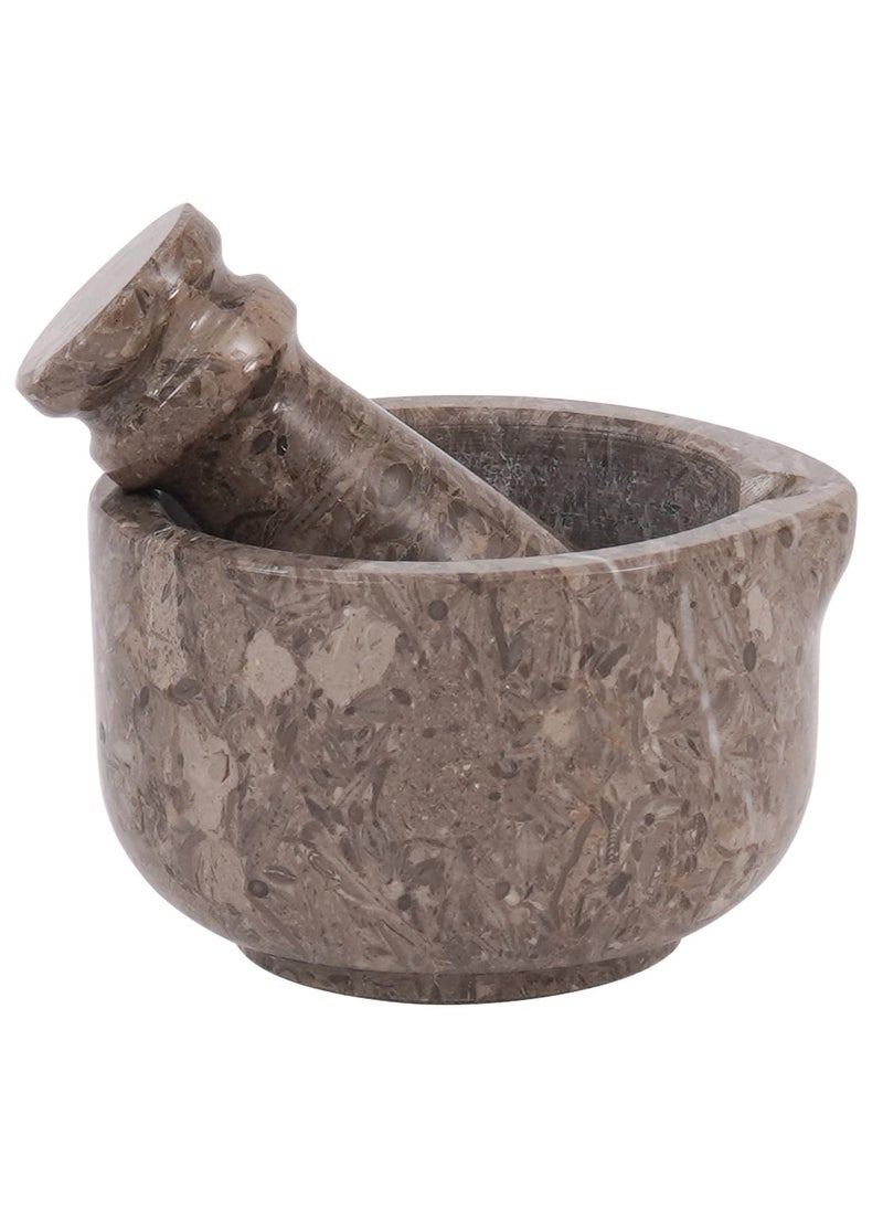 RADICALn Marble Mortar and Pestle 2'' Inches Oceanic Handmade Pestle and Mortar Bowl for Grinding and Seasoning Spices - Herb Grinder Mortar, Marble Spice Grinder Manual, Mortar and Pestle Set  - Image 1