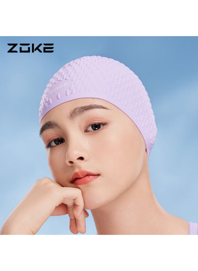 Zoke Silicone Swim Cap Waterproof Hair Care Ear Protection Water Drop Cap Uni Comfortable Non-slip Head 619503201-9 - Image 2