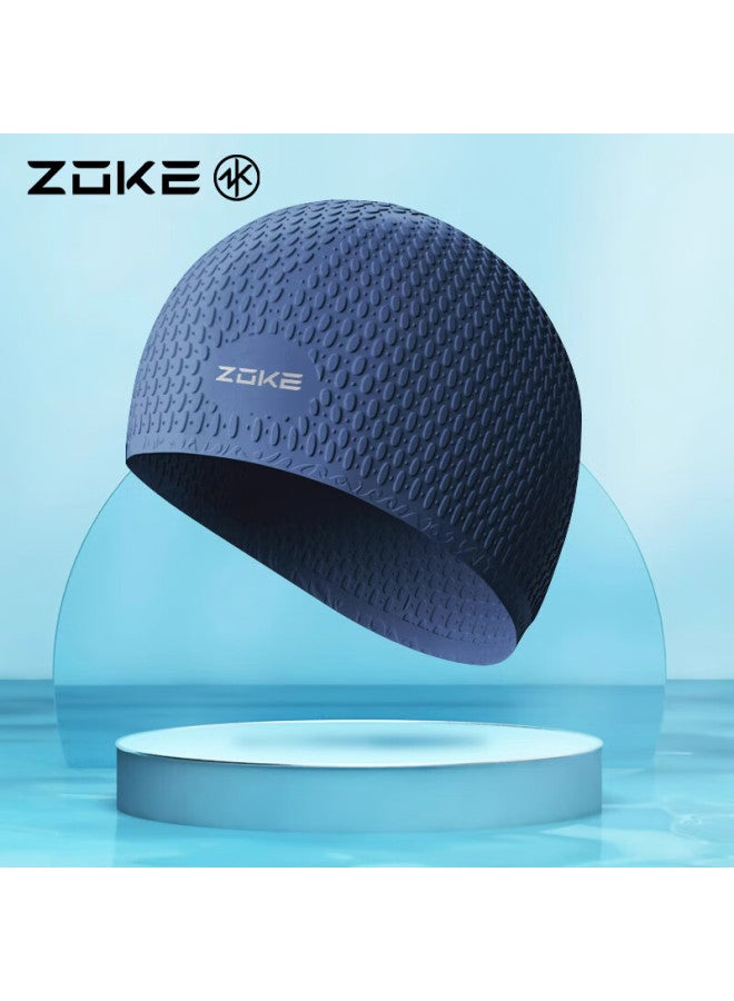 Zoke Silicone Swim Cap Waterproof Hair Care Ear Protection Water Drop Cap Uni Comfortable Non-slip Head 619503201-9 - Image 1