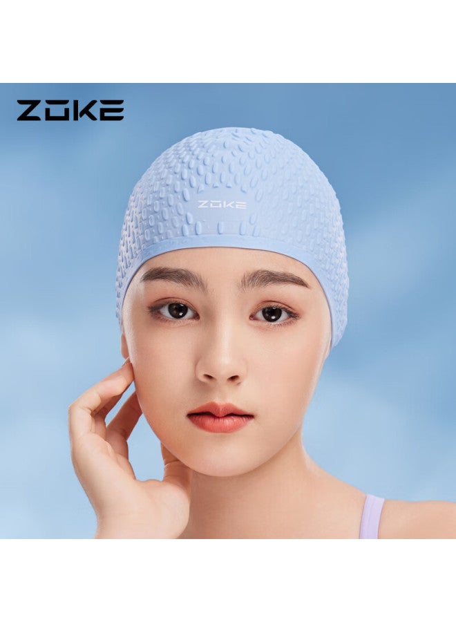 Zoke Silicone Swim Cap Waterproof Hair Care Ear Protection Water Drop Cap Uni Comfortable Non-slip Head 619503201-9 - Image 4