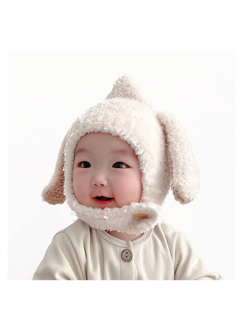 SYOSI Baby Beanie Earflaps Hat, Lamb Wool Baby Winter Hat Earflaps Fleece Hats, Toddlers Warm Beanie Skull Cap for Kids Boys Girls 9M-3Yrs - Image 4