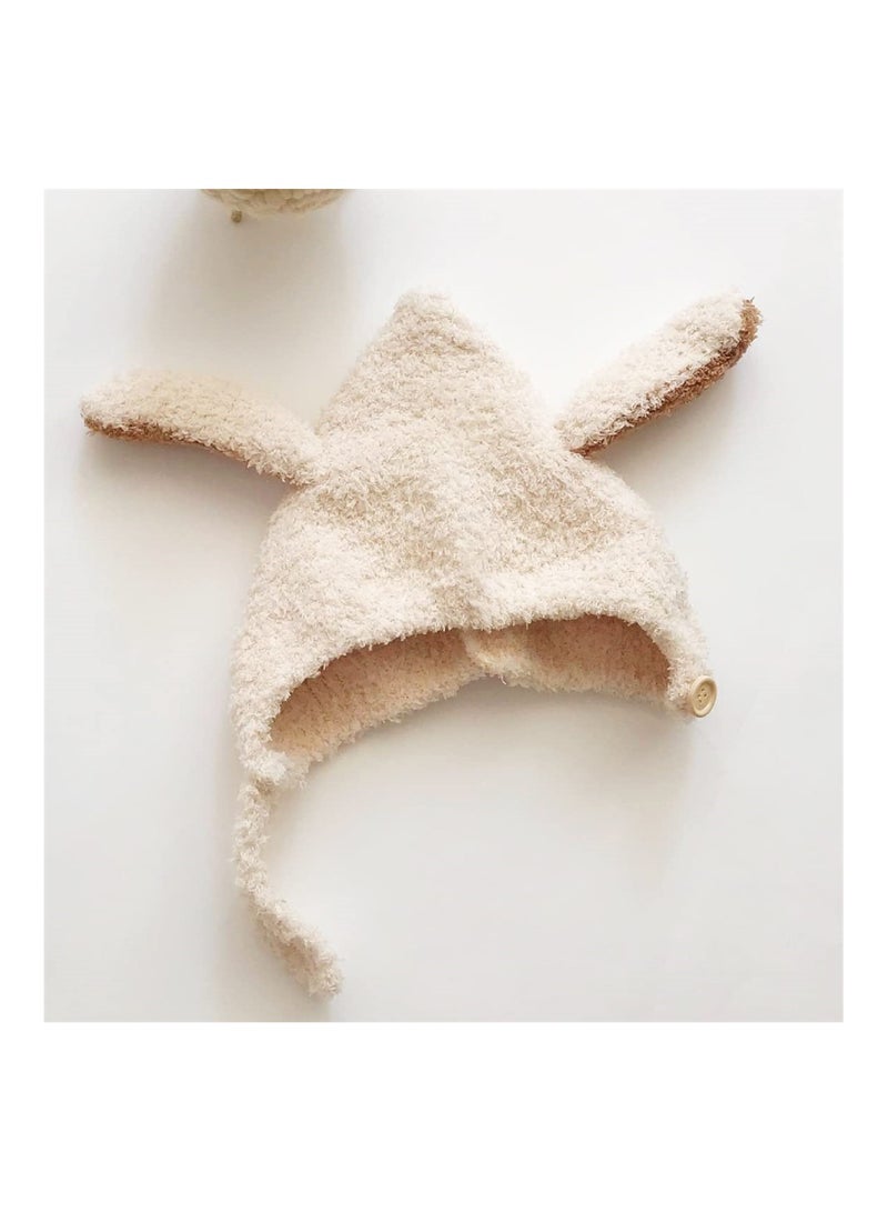 SYOSI Baby Beanie Earflaps Hat, Lamb Wool Baby Winter Hat Earflaps Fleece Hats, Toddlers Warm Beanie Skull Cap for Kids Boys Girls 9M-3Yrs - Image 5