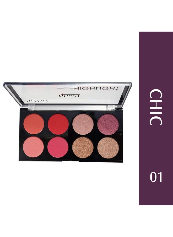 Glam 21 مجموعة أحمر الخدود اللامع من جلام 21؛ أصباغ حريرية لإطلالة لامعة تدوم طويلاً؛ مناسبة لجميع ألوان البشرة؛ 24 جم Chic01 - Image 3