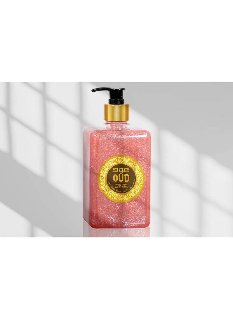 Oud Luxury Collection Oud with Rose Hand & Body Wash 500ml  - Image 1