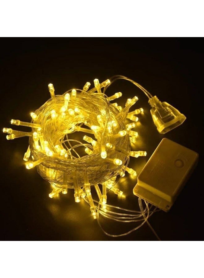 Seria LED String Lights Transparent LED 1-Plug with Dimmable Warm White Yellow Size: 10 Meters - Image 1