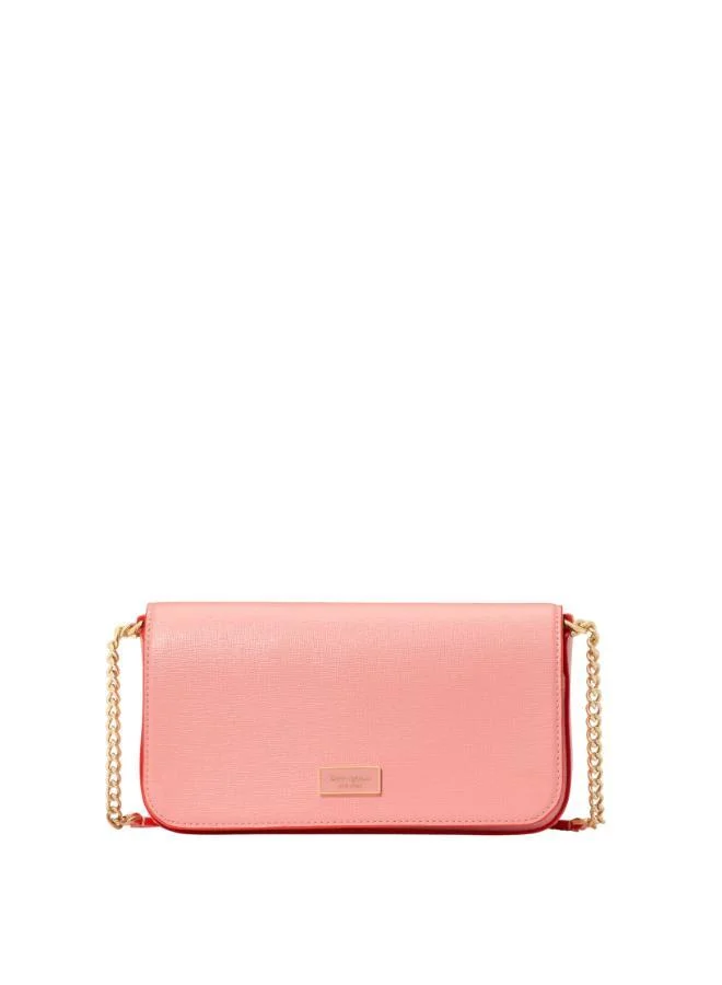 Kate Spade Serena Saffiano Leather W Pop Edgepaint Flap Chain Bag