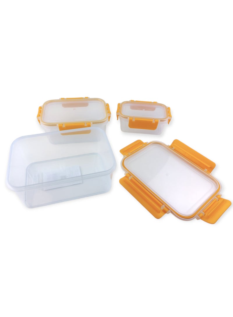 فولي لايف صندوق تخزين طعام مستطيل - 3 قطع - Image 2