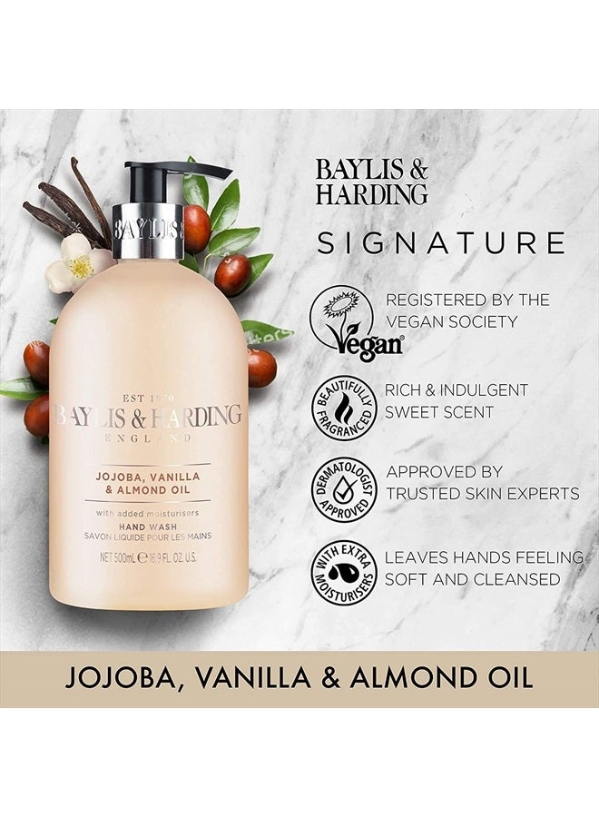 Baylis & Harding 500 مل صابون يدين بجوجوبا حلو، حرير ولوز - Image 2