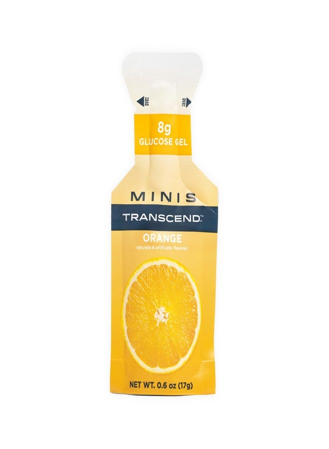 Transcend Foods Mini Orange Gel (.6 oz, Pack of 12) Fast-Acting Carb Gel Orange Flavor - Travel Size, Caffeine Free, Gluten Free - Image 1
