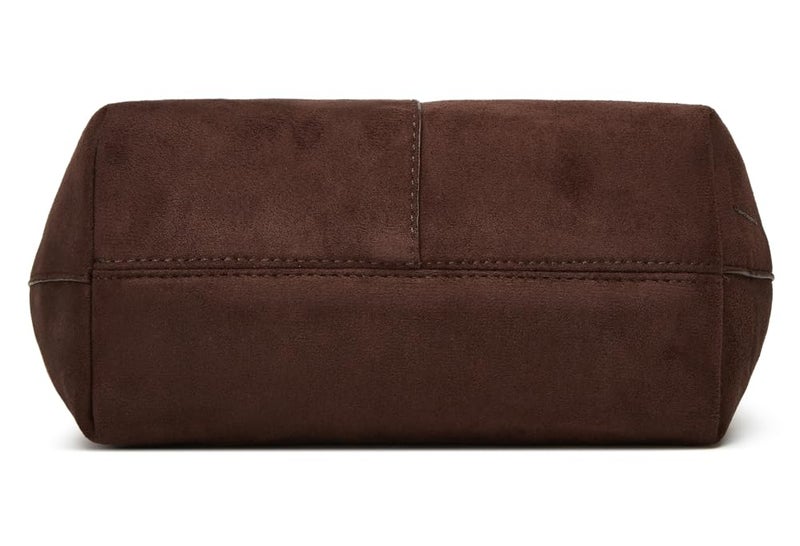 Bagkeak Slouchy Suede Shoulder Bags For Women - Retro Crossbody & Tote Satchel Winter Work Purses Crescent Handbags for Fall - Image 4