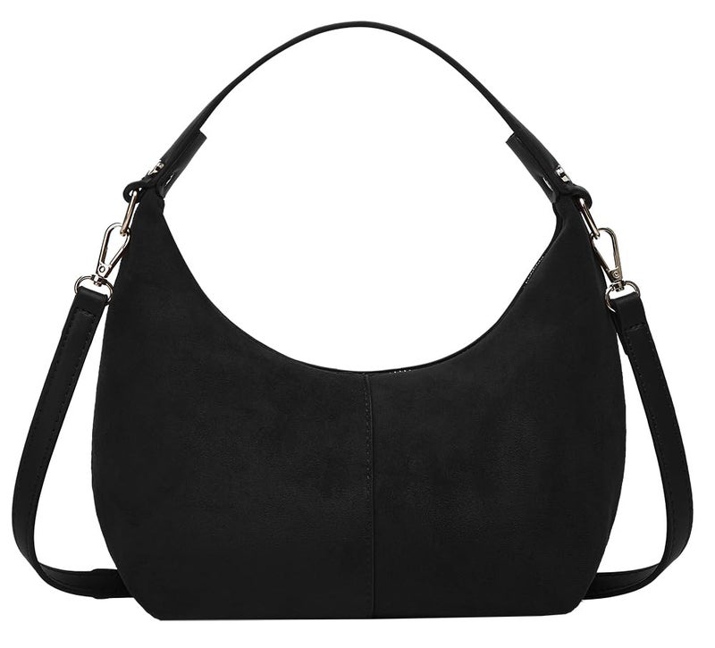 Bagkeak Slouchy Suede Shoulder Bags For Women - Retro Crossbody & Tote Satchel Winter Work Purses Crescent Handbags for Fall - Image 1
