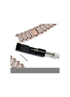 SPECTON Unisex Ultra Thin Steel Belt Three Beads Watchband for iWatch, 38-40mm, Rose Gold  - Image 3
