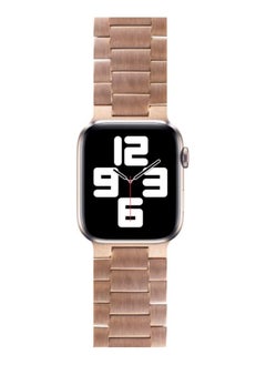 SPECTON Unisex Ultra Thin Steel Belt Three Beads Watchband for iWatch, 38-40mm, Rose Gold  - Image 2