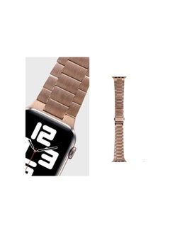 SPECTON Unisex Ultra Thin Steel Belt Three Beads Watchband for iWatch, 38-40mm, Rose Gold  - Image 4