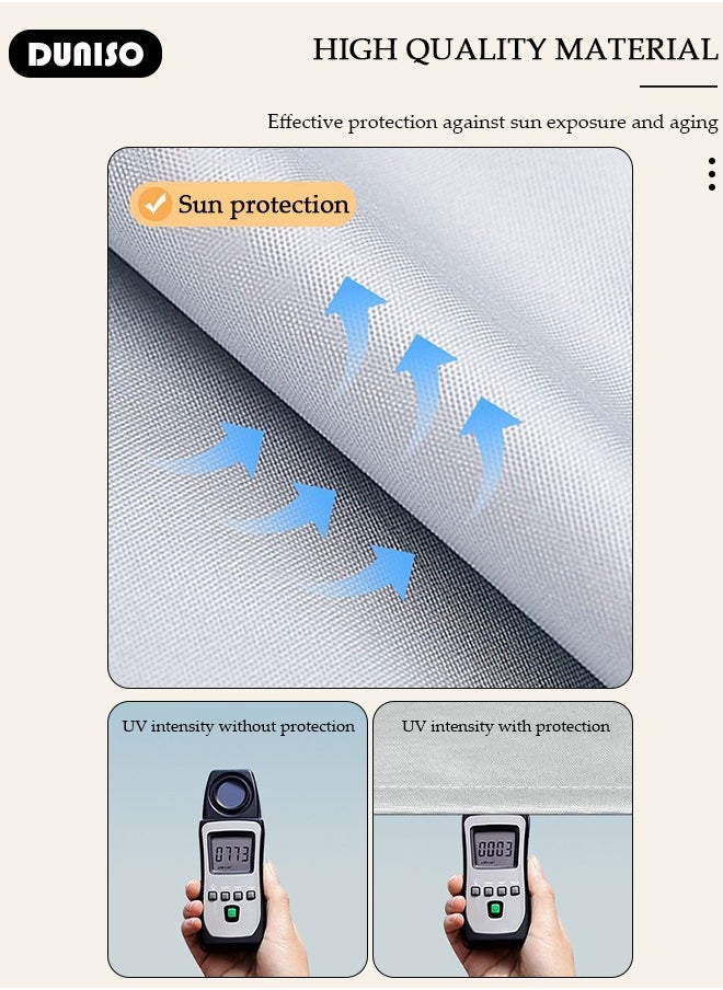 DUNISO Washing Machine Cover, Full-automatic Roller Washing Machine Cover with Zipper, Waterproof Sunscreen and Dustproof Protection Cover for Most Front Load Washer and Dryer  - Image 2