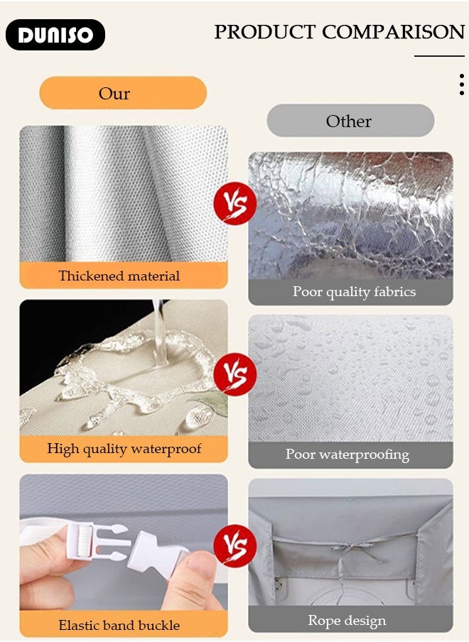 DUNISO Washing Machine Cover, Full-automatic Roller Washing Machine Cover with Zipper, Waterproof Sunscreen and Dustproof Protection Cover for Most Front Load Washer and Dryer  - Image 3