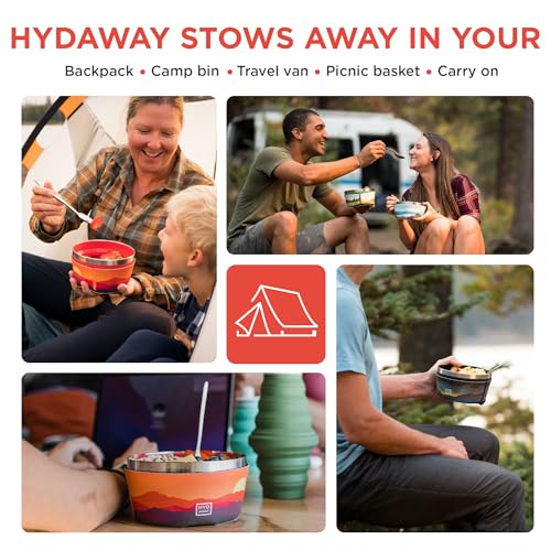 HYDAWAY 1-Quart Collapsible Insulated Bowl with Lid - BPA-Free, Leak-Resistant, Space-Saving Camp Bowl - Ideal for Hiking, Travel & Outdoor Meals - Image 5
