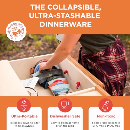 HYDAWAY 1-Quart Collapsible Insulated Bowl with Lid - BPA-Free, Leak-Resistant, Space-Saving Camp Bowl - Ideal for Hiking, Travel & Outdoor Meals - Image 3