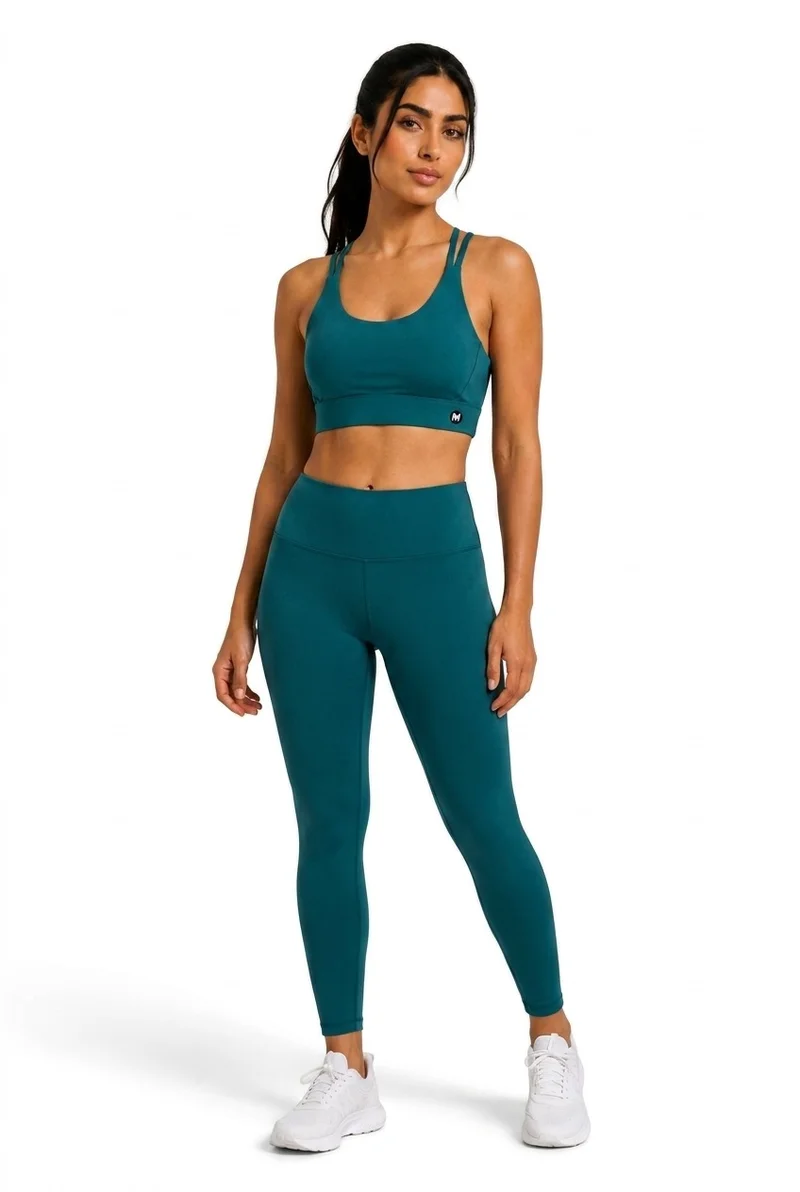 Moveletix Green Women's Training Sports Bra Green Extra Soft for Women | Best Price UAE
