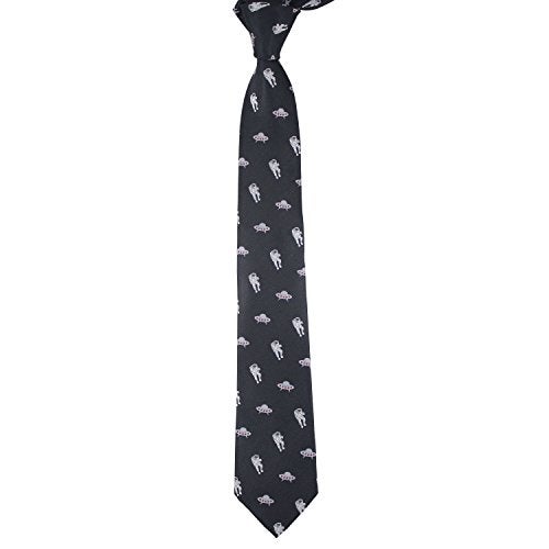 MENDEPOT Space Ties Airplanes Necktie Astronaut UFO Tie Men Birthday Father's Day Gift (Astronaut And UFO) - Image 3