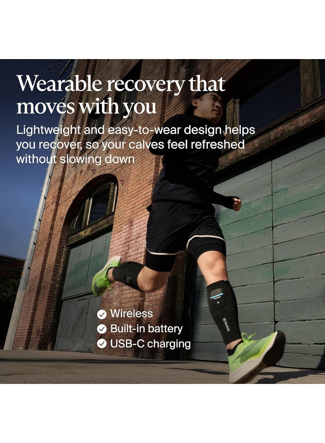 Therabody غلاف الساق من ثيرابودي ريكفري باولس 1 قطعة - غلاف ضغط واهتزاز لتخفيف الألم أثناء التنقل، تقليل الألم والانزعاج في الساقين السفليتين، زيادة المرونة - كبير - Image 5