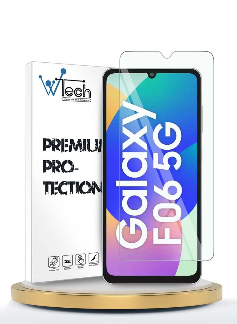 Wtech Samsung Galaxy F06 5G 2025 / Samsung Galaxy M06 5G 2025 WTech Premium Series Curved Edges 9H 2.5D Tempered Glass Screen Protector (MSG9CN) - Clear - Image 1