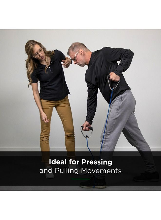 TheraBand Professional Resistance Tubing – 7.6m (25 Foot) Bulk Dispenser Box – Extra Heavy Resistance for Advanced Strength & Power Training – Blue (Level 5) - Image 2