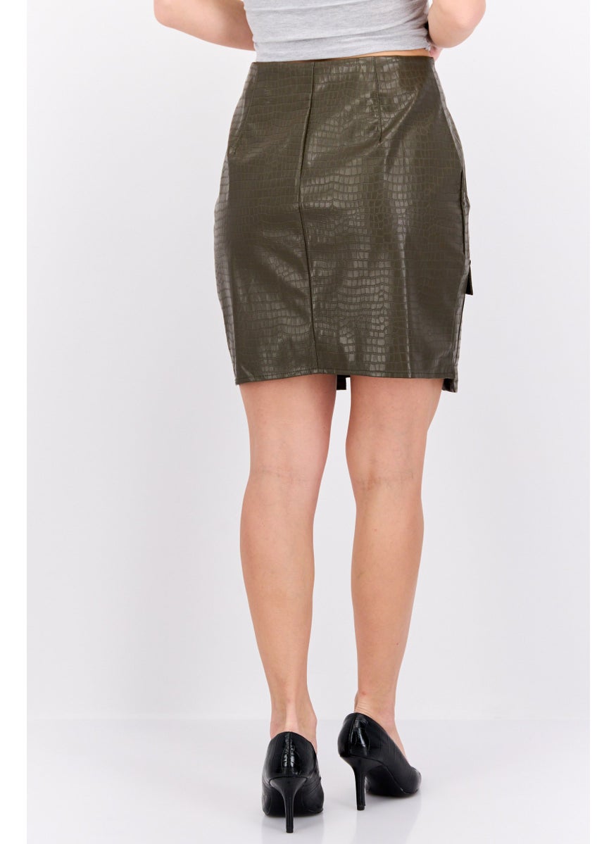 Women Tall Fit Textured Leather Mini Skirt, Dark Khaki - pzsku/ZCE2A49C65CBBB9E2E2C2Z/45/_/1728397240/a9128ded-9934-40f7-b50c-4edbcd79ff8c