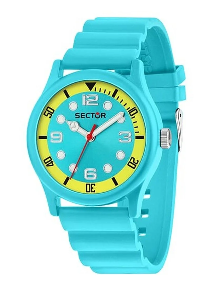 Sector H2O Men's Analog Watch - Multicolour Matt Dial, 41mm Stainless Steel Case, Blue Silicone Strap, Quartz, 50M Water Resistant - R3251318007