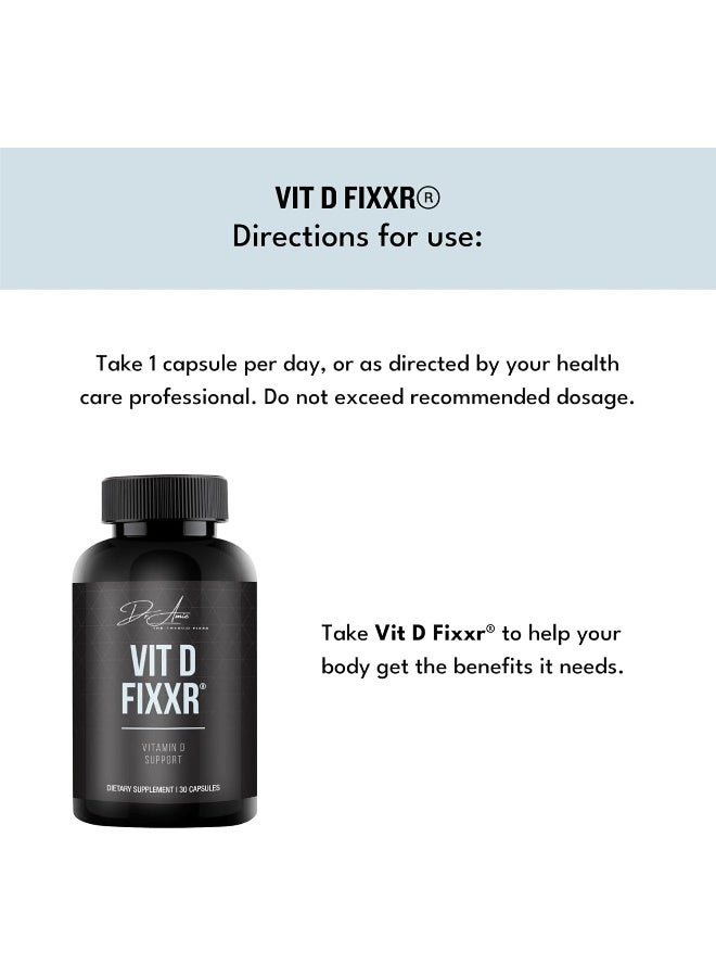 Fixxr Vitamin D Fixxr Capsules for Adults - 30 Count - Image 5
