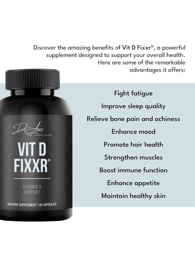 Fixxr Vitamin D Fixxr Capsules for Adults - 30 Count - Image 4
