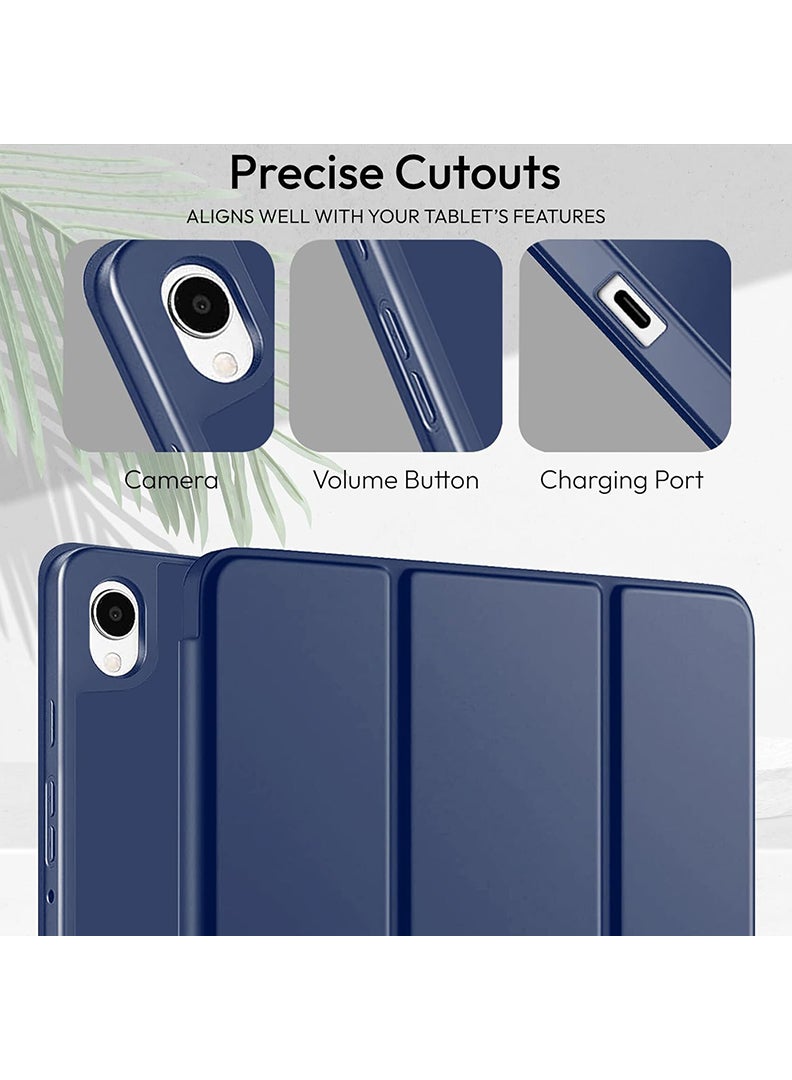 Theodor Case Compatible with Samsung Galaxy Tab S11 2025 11 Inch, Smart Case with Pencil Holder, Slim Trifold Stand Case with Soft TPU Back, Auto Sleep/Wake Cover- Navy - Image 3