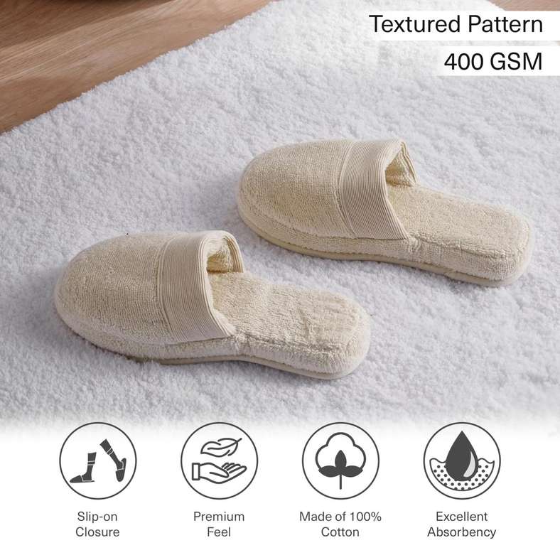 Pan Home Ultra Luxe Indoor Slippers for Women - Cream - Image 5