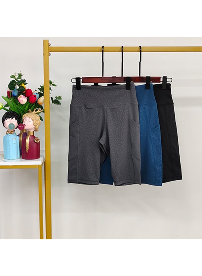 عام الحيوان طباعة اليوغا السراويل مع جيوب النساء رياضة اللياقة البدنية قصيرة الجوارب الدراجات السراويل - Image 2