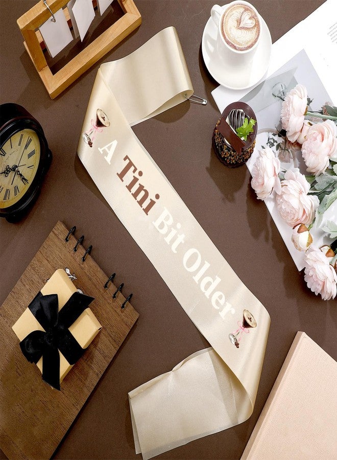 Xinnun A Tini Bit Older Sash Martini Birthday Sash for Women Girls Martini Themed Birthday Party Decorations for Espresso Tini Bar Bridal Shower Bachelorette Party Decor(Coffee Brown) - Image 5