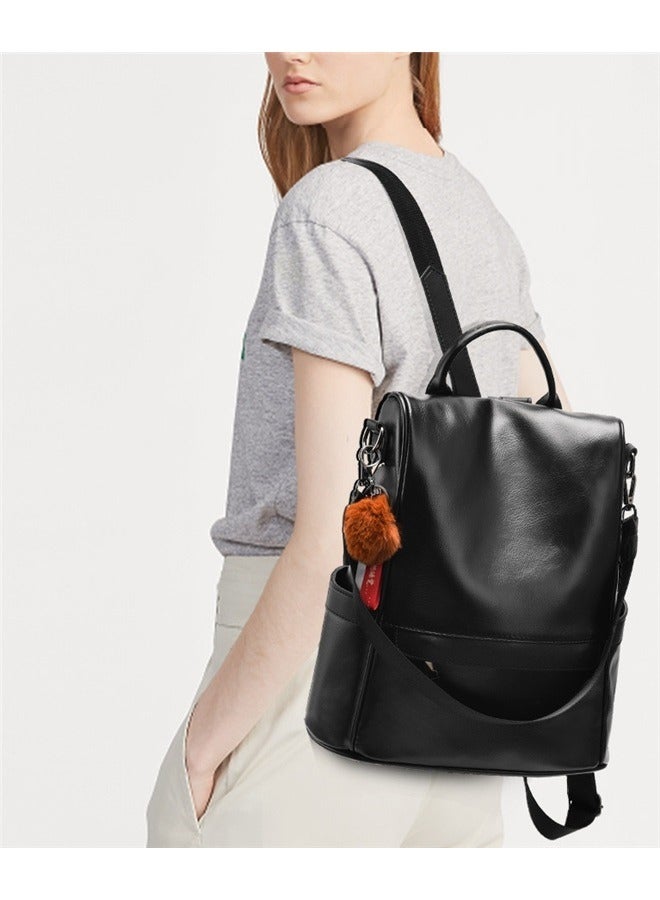 yongsheng Women Backpack Purse Leather Anti-theft Casual Shoulder Bag Fashion Ladies Satchel Bags，Women Backpack Purse Anti-theft Fashion Casual Lightweight Travel Shoulder Bag - Image 3
