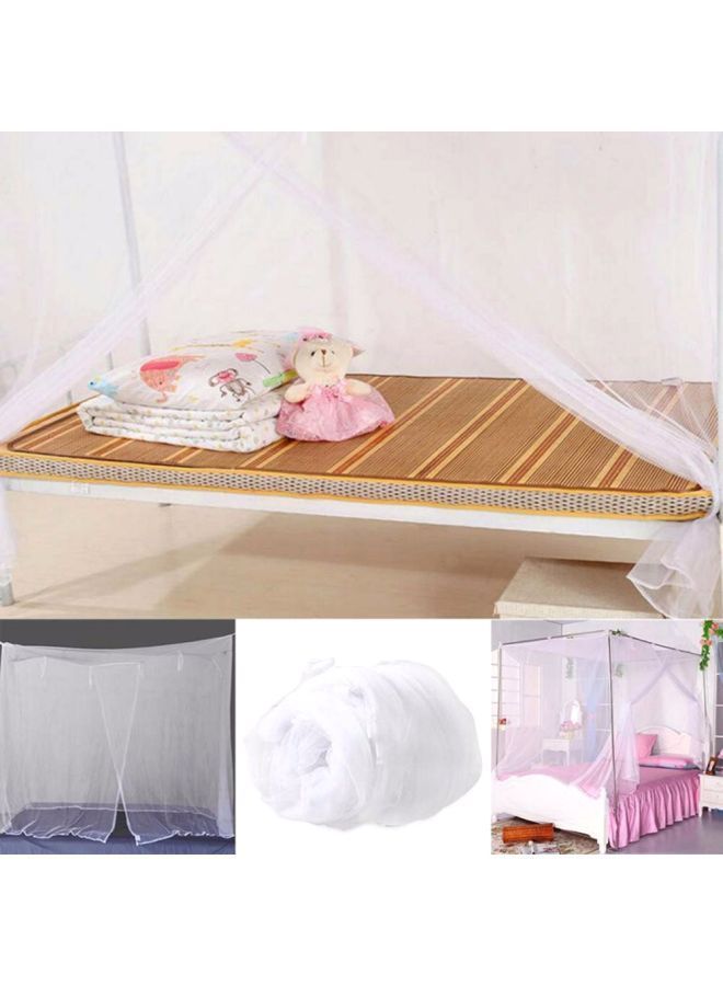 Bed Mosquito Net Polyester White 90x190x150cm - Image 3