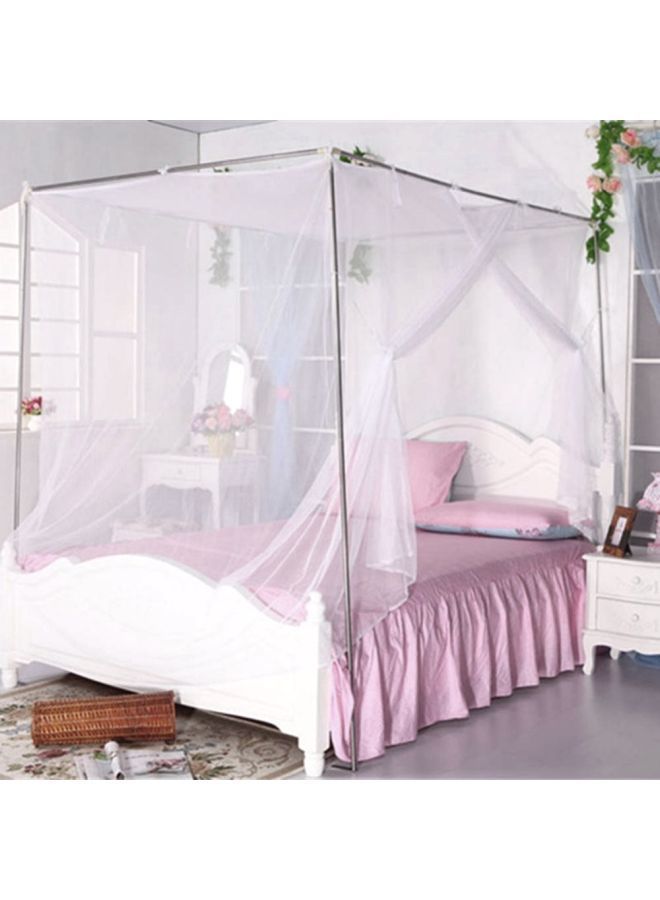Bed Mosquito Net Polyester White 90x190x150cm - Image 2