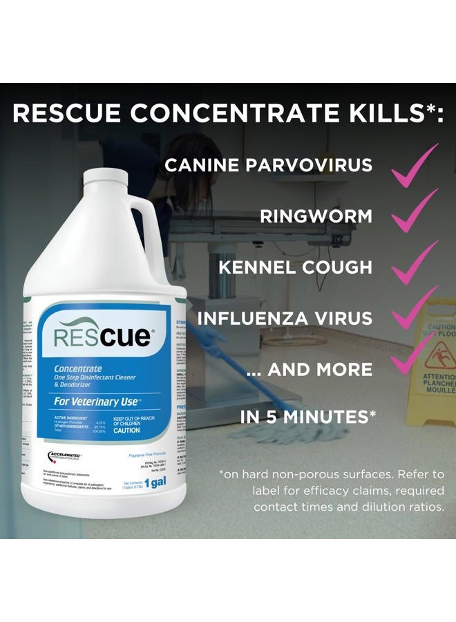 RESCUE One-Step Disinfectant Cleaner & Deodorizer for Veterinary Use, EPA registered Accelerated Hydrogen Peroxide, Concentrate, 1-Gallon - Image 3