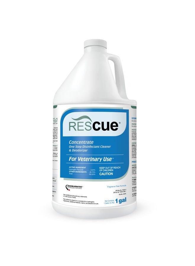 RESCUE One-Step Disinfectant Cleaner & Deodorizer for Veterinary Use, EPA registered Accelerated Hydrogen Peroxide, Concentrate, 1-Gallon - Image 1