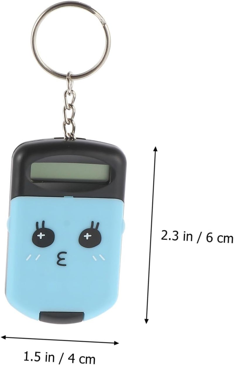 DOITOOL 2pcs Cartoon Mini Calculator Portable Pocket Arithmetic Calculator for Students Lightweight Plastic Design for School Exam Use - Image 2