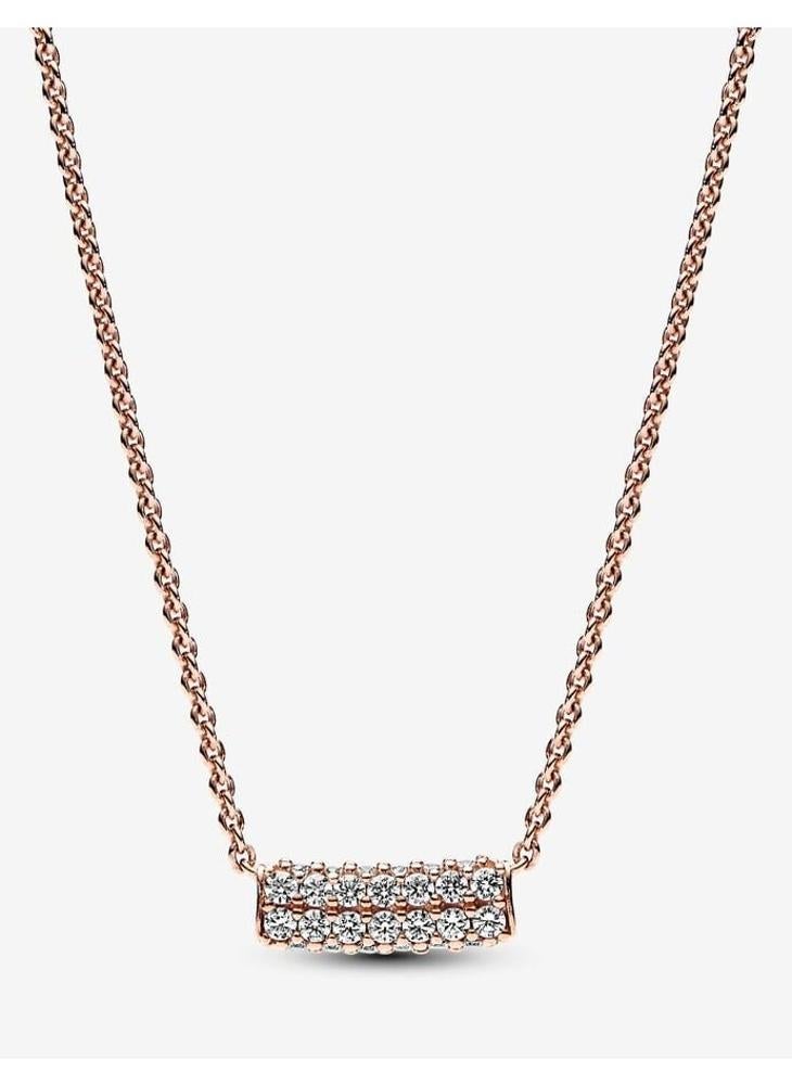 PANDORA 14K Gold Plated Cubic Zirconia Necklace  - Image 1