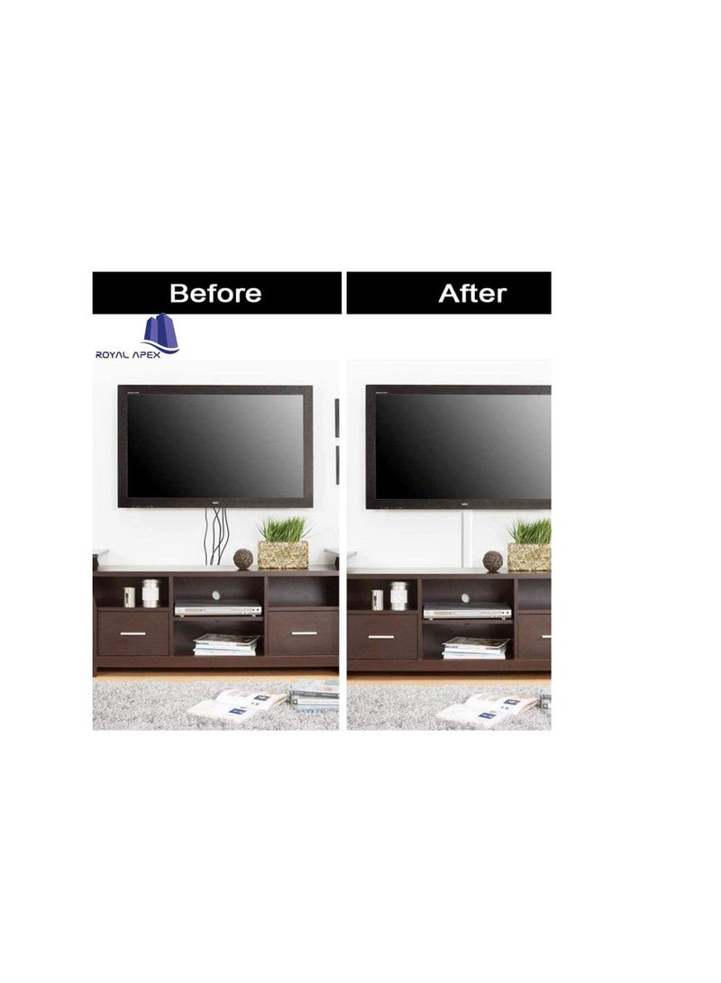 90cm Square Cable Box Self Adhesive PVC Trunking White Red Sticker Wall Cord Cover Cable Concealer On-Wall Wire Cover Paintable Cable Management Raceway to Hide Wires - Pack of 3 (16x16MM)  - Image 3