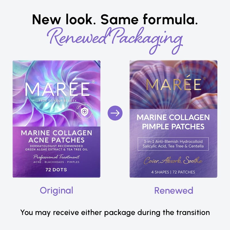 MAREE Star Pimple Patches for Face - Hydrocolloid Acne Patches w/Salicylic Acid, Tea Tree Oil & Centella - Cute Pimple Patches Stars - Teens Zit Patches Stickers - Parches Para Acne - 72 Blemish Dots - Image 2