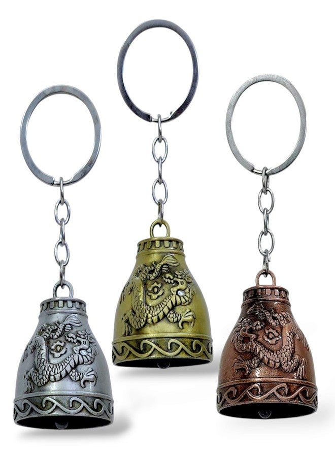 AMANVANI Guardian Bell Keychain (2 Pcs) | Random Color | Return Gifts For Men & Women | Metal Key-Ring For Blessings And Good Luck | Keychain For Bike, Car, Bags, Backpack | Key accessories - Image 1