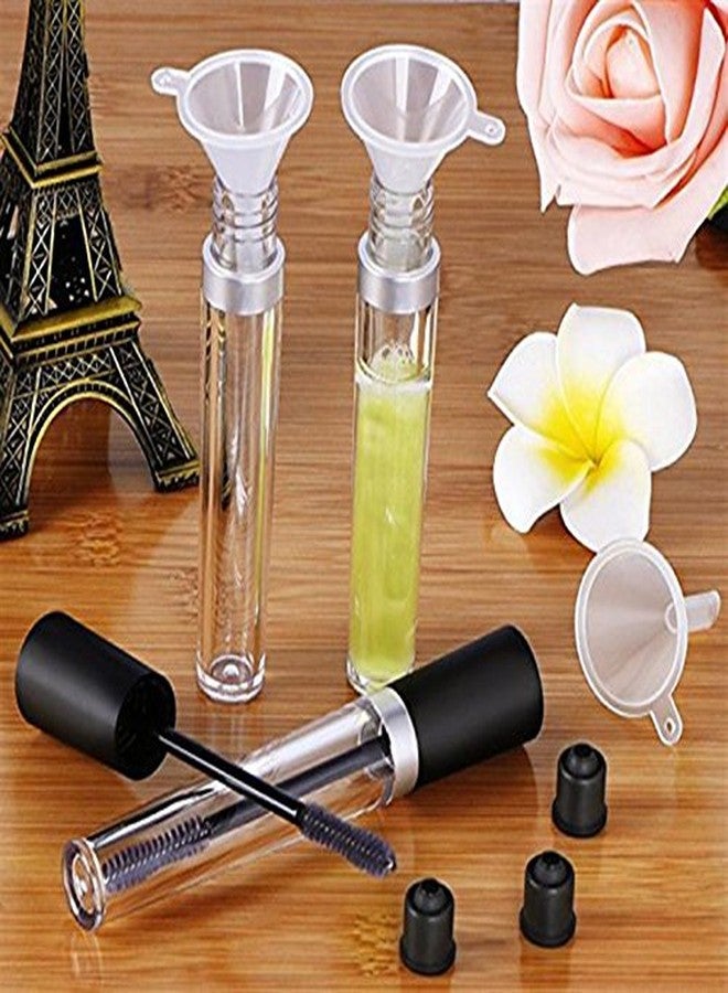 GBSTORE 2 Pcs 8 ML Empty Mascara Tube with Eyelash Wand, Eyelash Cream Container Bottle for Castor Oil and DIY Cosmetics,Includes 2 rubber inserts, 2 funnels and 2 tubes - Image 3