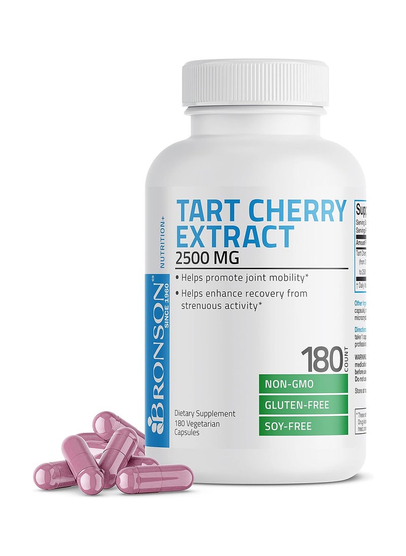 Bronson Tart Cherry Extract 2500 Mg Premium Nongmo Formula Packed With Antioxidants And Flavonoids 180 Vegetarian Capsules  - Image 4